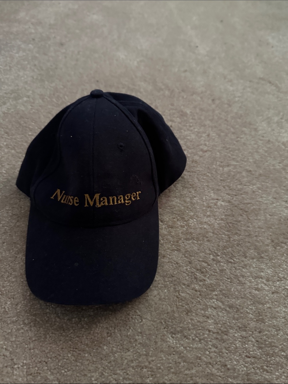 Anvil Navy Blue "Nurse Manager" Embroidered Baseball Cap